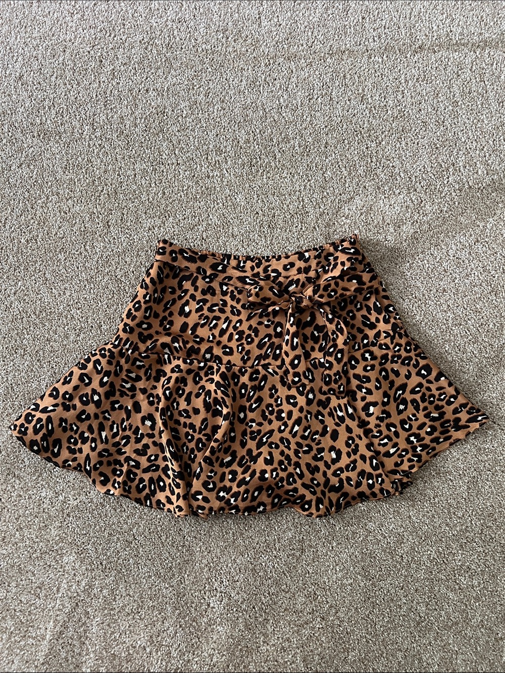 Leopard Print Skirt - Brown & Black